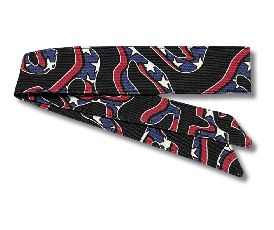 Custom Merica! Black camouflage 10oz denim headband