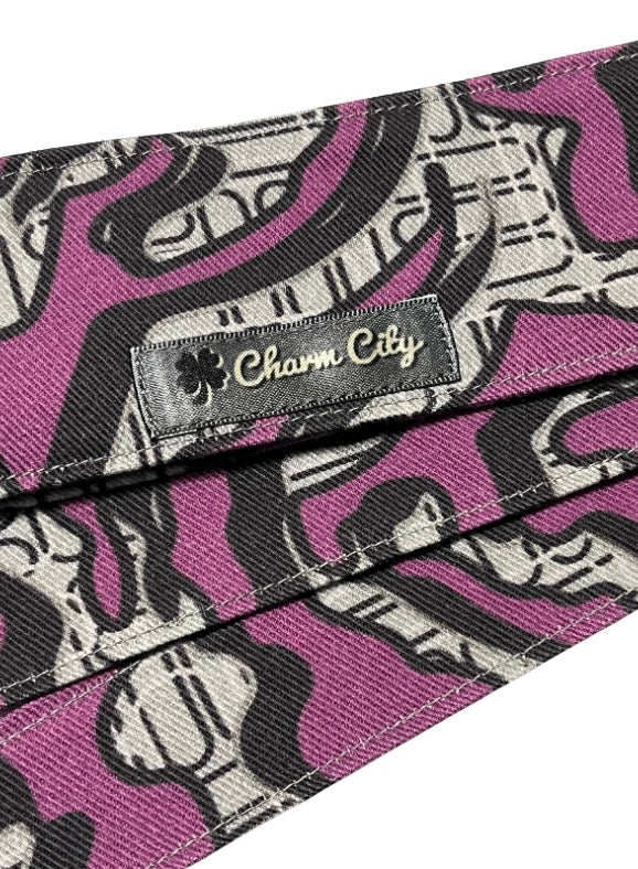 Custom Graffiti camouflage purple/grey/black 10oz headband