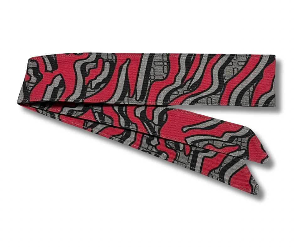 Custom Graffiti (v2) camouflage black/red/grey 10oz headband