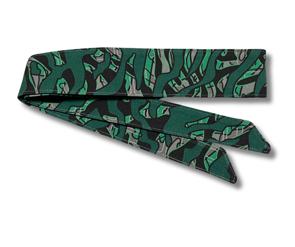 Custom Skein camouflage Green/Black 10oz headband