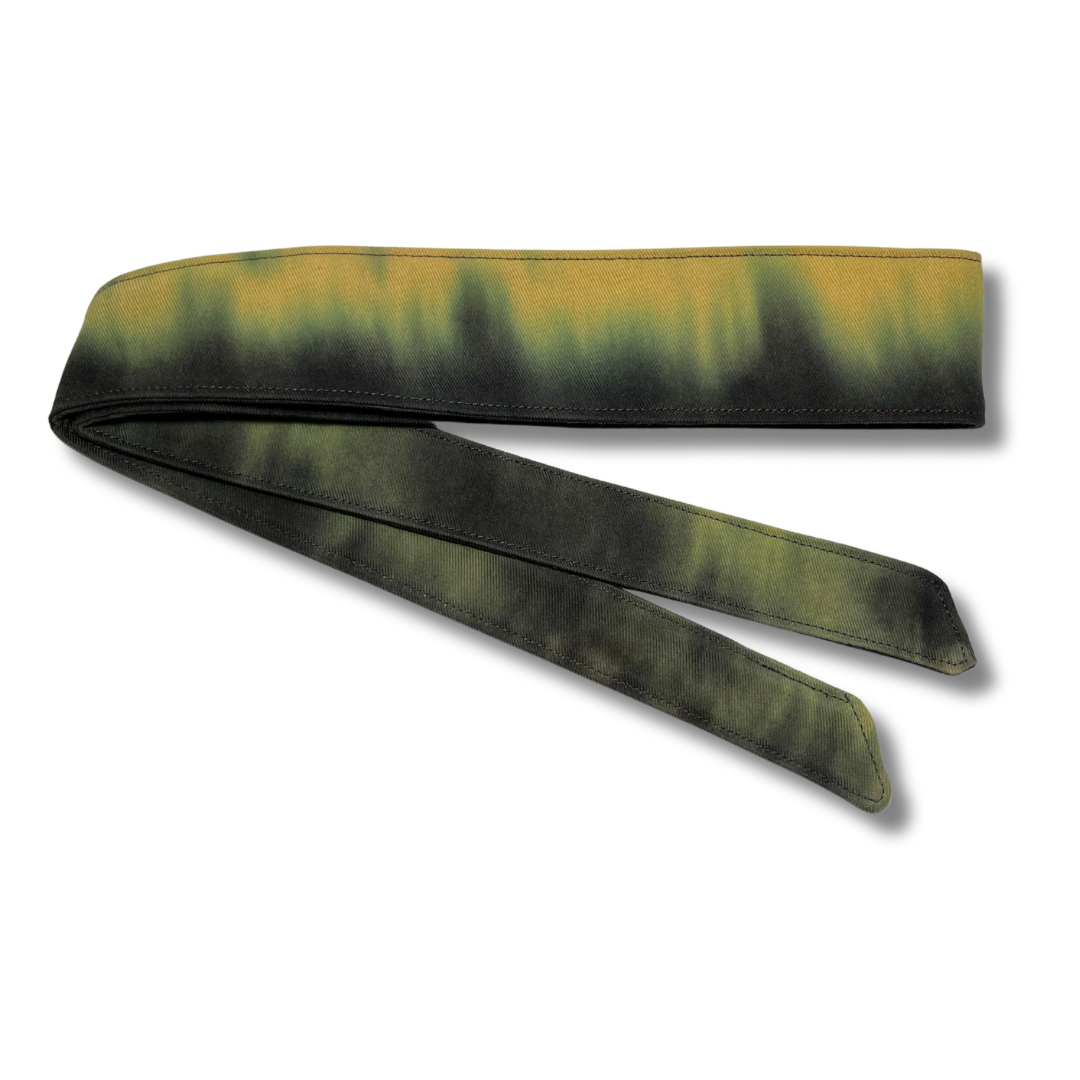 Custom Hand-Dyed "gold aurora” headband