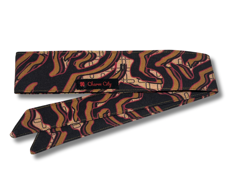 Custom Graffiti (v2) camouflage black/tan/red/brown 10oz headband