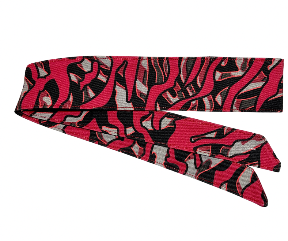 Custom Skein “Blood and Bone” camouflage Red/Black 10oz headband