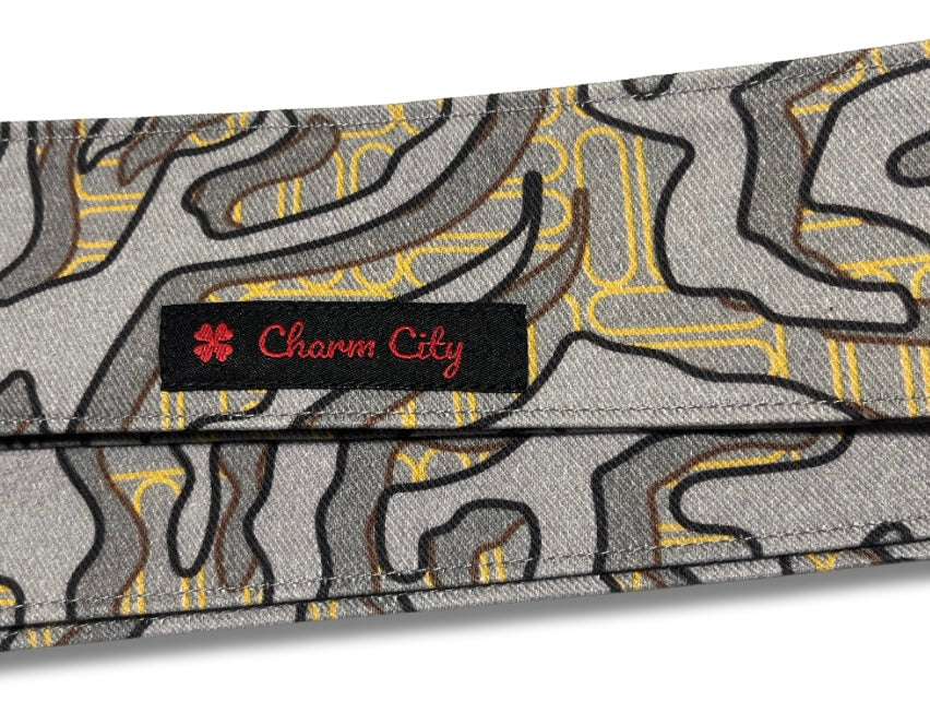 Custom Graffiti camouflage grey/grey/gold 10oz headband