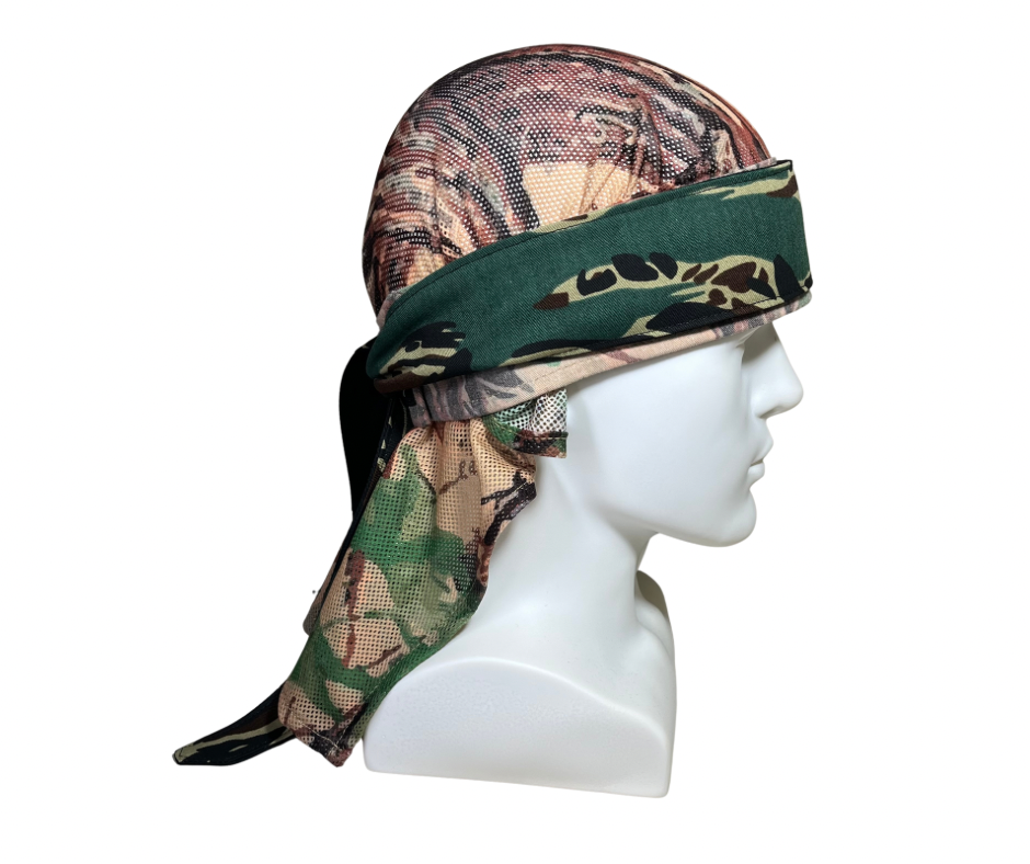 Large print tiger stripe headband with classic trunk mesh combo