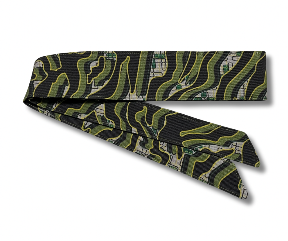 Custom Graffiti (v2) camouflage black/olive/grey 10oz headband