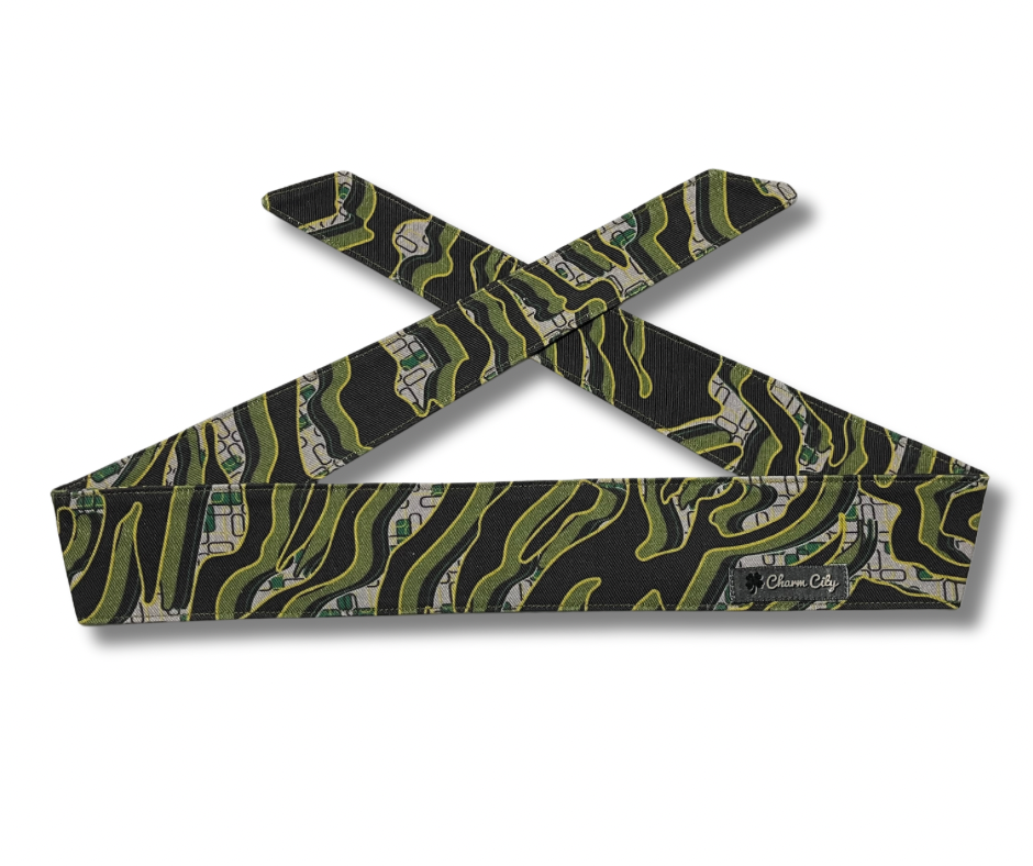 Custom Graffiti (v2) camouflage black/olive/grey 10oz headband