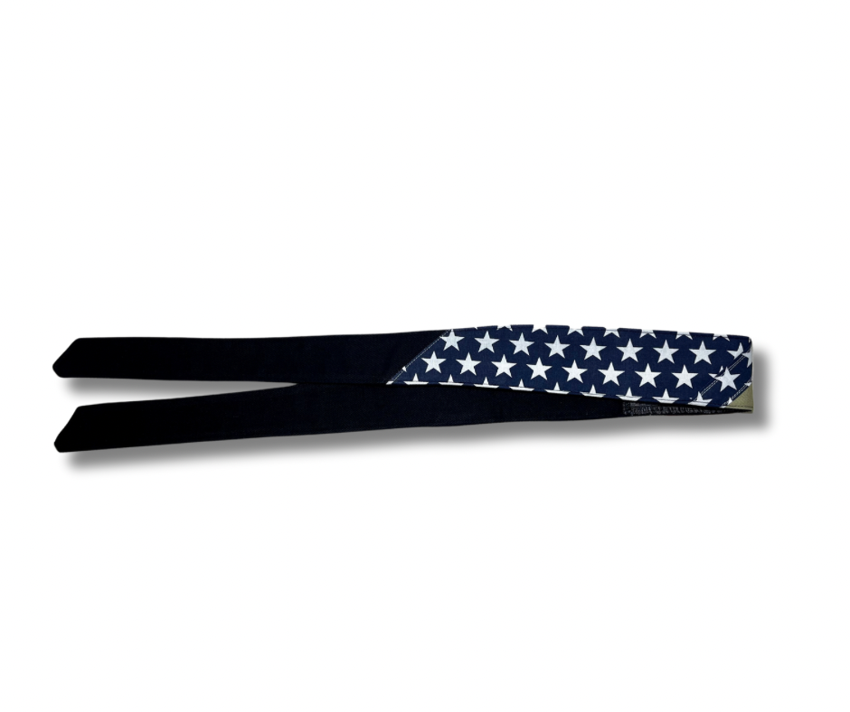 Merica! custom headband (Classic blue tag)