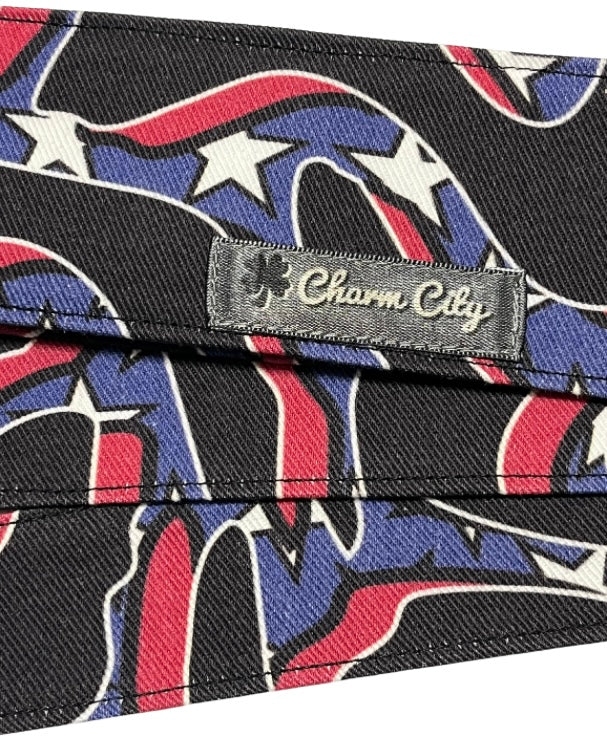 Custom Merica! Black camouflage 10oz denim headband