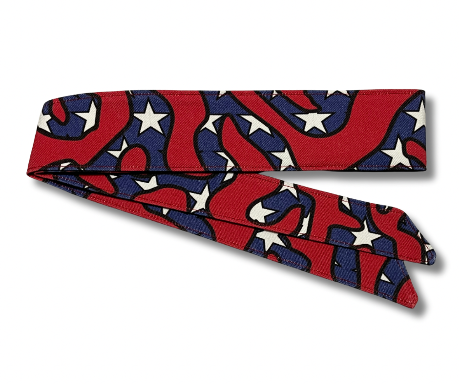 Custom Merica! Blue/Red 10oz denim headband