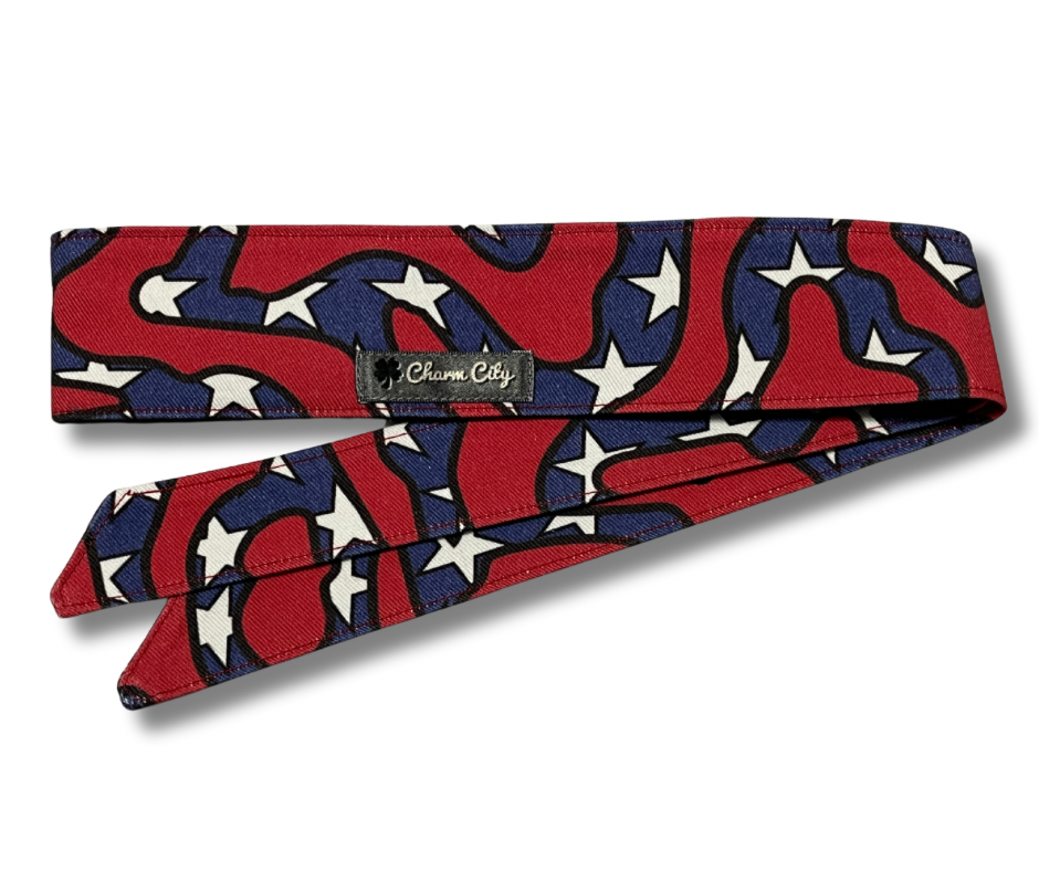 Custom Merica! Blue/Red 10oz denim headband