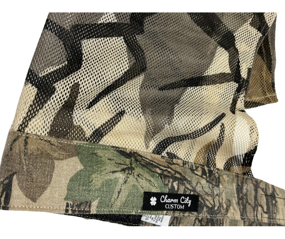 Vintage trunk camouflage with 90’s Predator diamond mesh