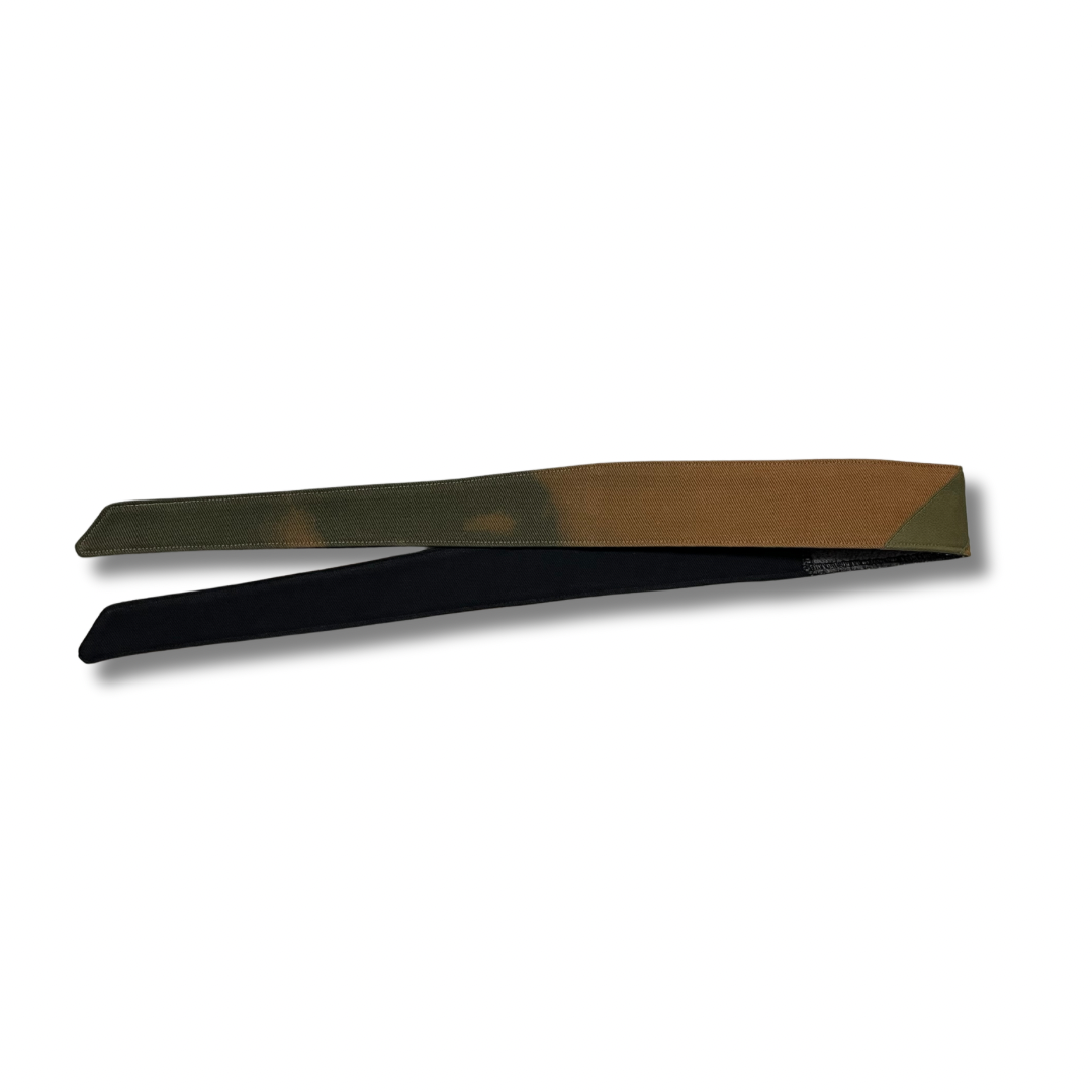 Custom "Palmetto Fade" dyed olive & tan three stripe headband