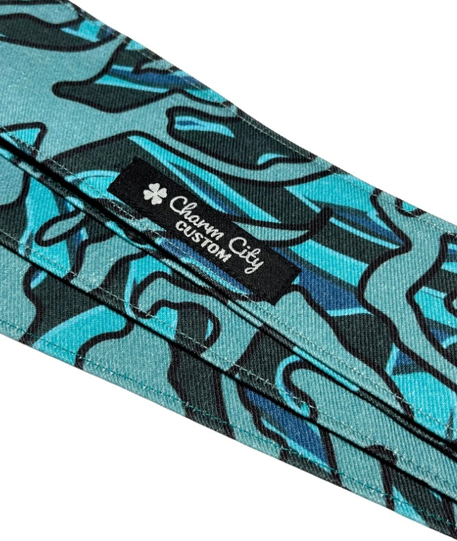 Custom Skein camouflage Teal and Black 10oz headband