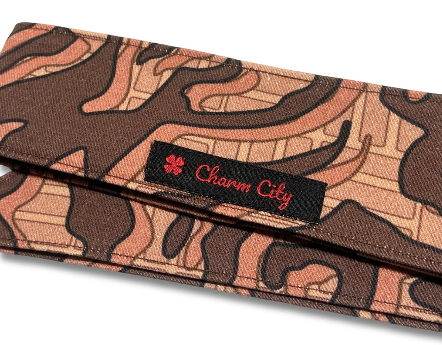 Custom Graffiti camouflage brown & tan 10oz headband