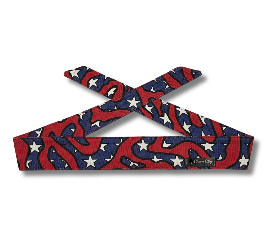 Custom Merica! Red/blue 10oz denim headband