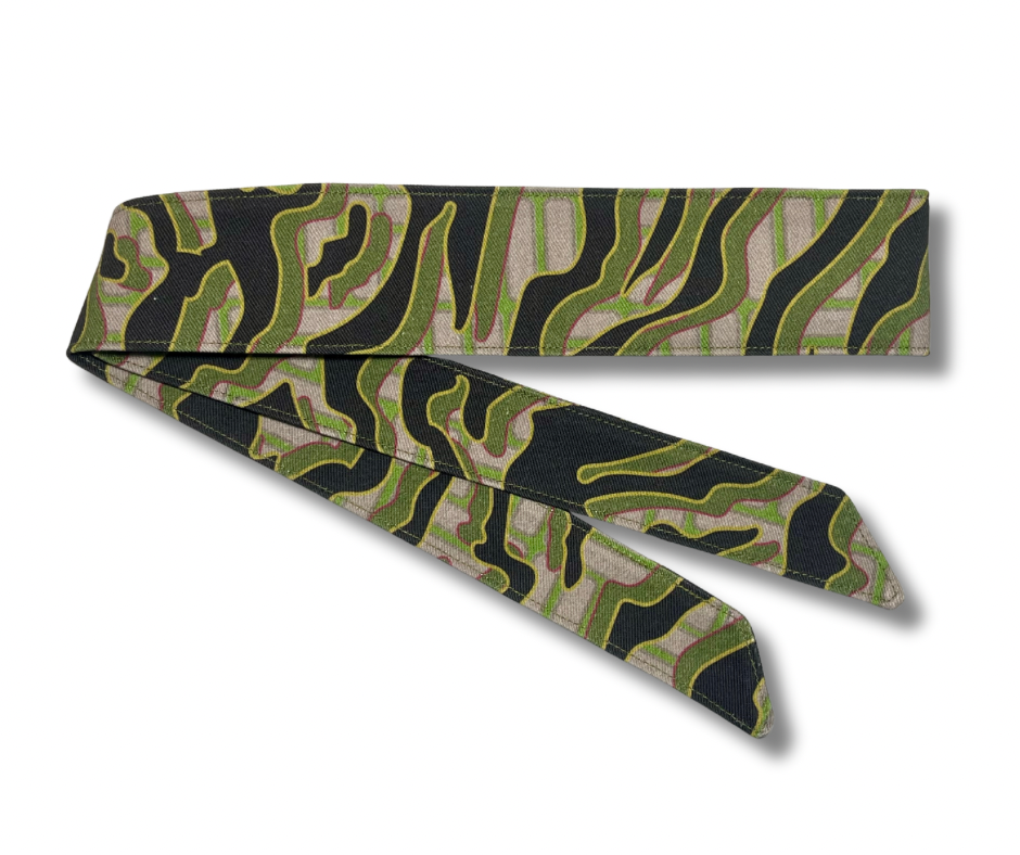 Custom Graffiti camouflage black/olive/grey 10oz headband