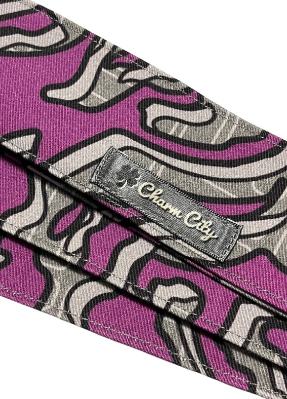 Custom Graffiti camouflage purple/grey/grey 10oz headband