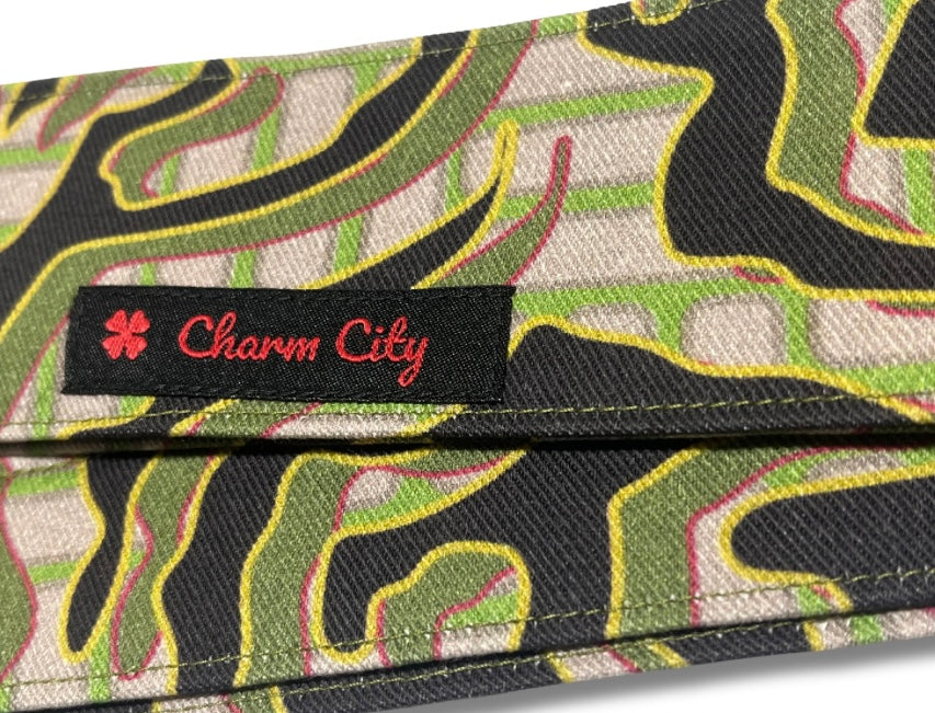 Custom Graffiti camouflage black/olive/grey 10oz headband