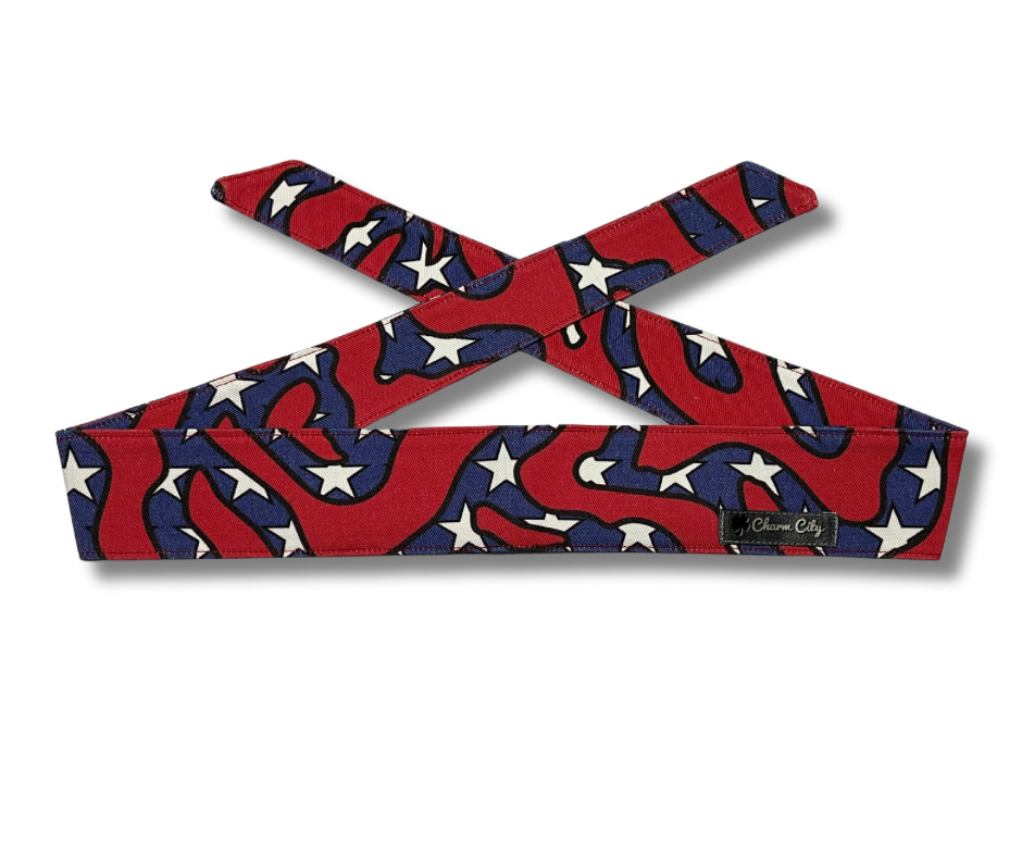 Custom Merica! Blue/Red 10oz denim headband